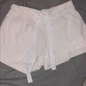 Lululemon White Running Shorts